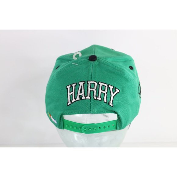 NOS Vintage 90s NASCAR Harry Gant Block Letter Spell Out Snapback Hat Green - Picture 3 of 7